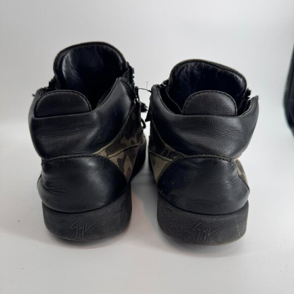GIUSEPPE ZANOTTI Kriss mid top army style sneakers Size 44 US 11 - Picture 3 of 5